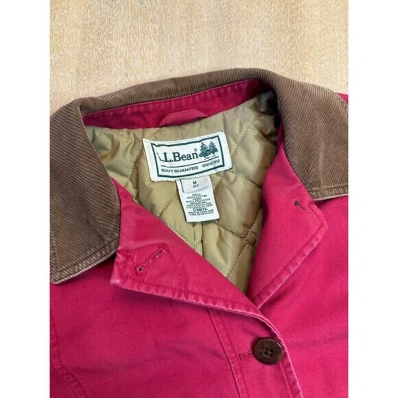 Vintage LL Bean Barn Jacket RED Medium - Picture 2 of 11